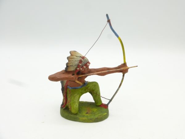 Elastolin compound Indian kneeling with bow