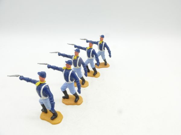 Timpo Toys Northerners 2nd version (5 figures) standing shooting pistol