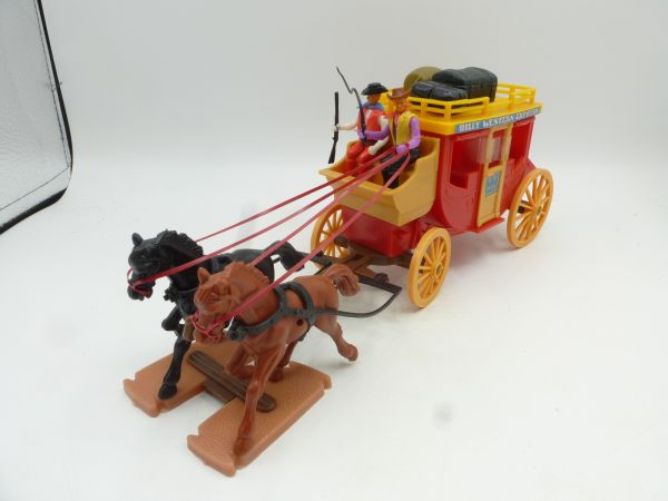Plasty Billy Western Express carriage with coachman + passenger