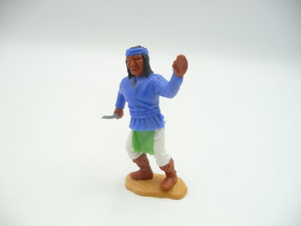 Timpo Toys Apache stehend mittelblau mit Messer
