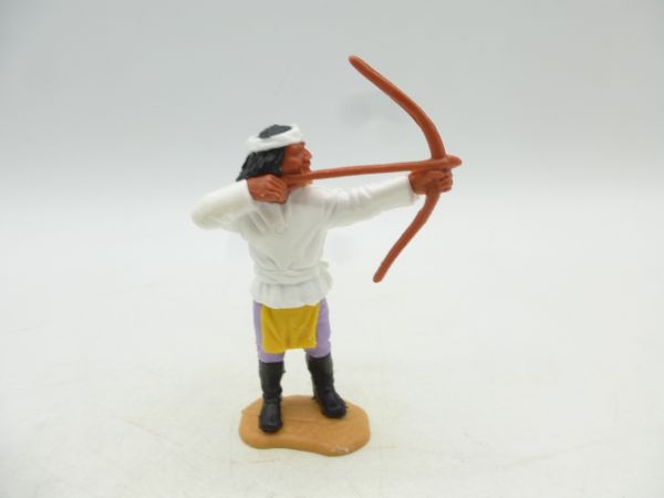 Timpo Toys Apache weiß (Bogenschütze) stehend, fliederfarbene Hose