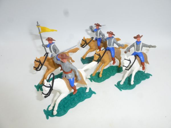 Timpo Toys Southerners 1 version on horseback (5 figures) - nice group