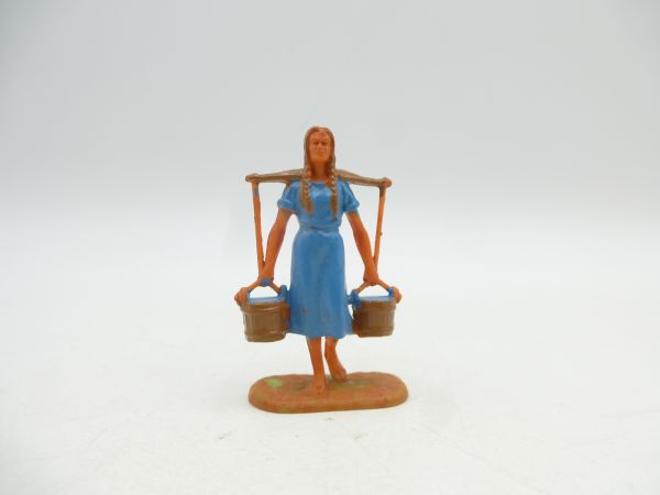 Elastolin 4 cm Woman with 2 buckets, No. 9658