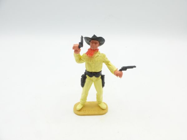 Timpo Toys Cowboy 2nd version standing, firing wild with 2 pistols