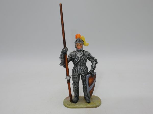 Elastolin 7 cm Knight standing with lance, No. 8937, painting 1