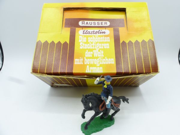 Elastolin 5,4 cm Bulk box with 12 Union Army soldiers riding - figures top
