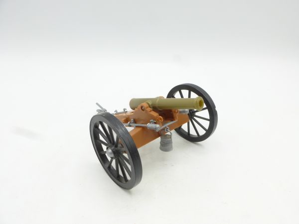 Timpo Toys Field Gun, Bürgerkriegskanone, schwarze Räder