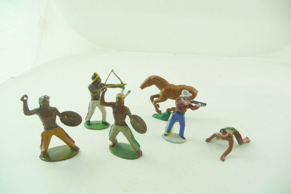 Reisler Bundle of damaged Wild West figures - early figures, hard plastic