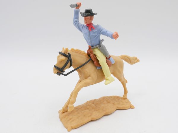 Timpo Toys Cowboy reitend mit Messer