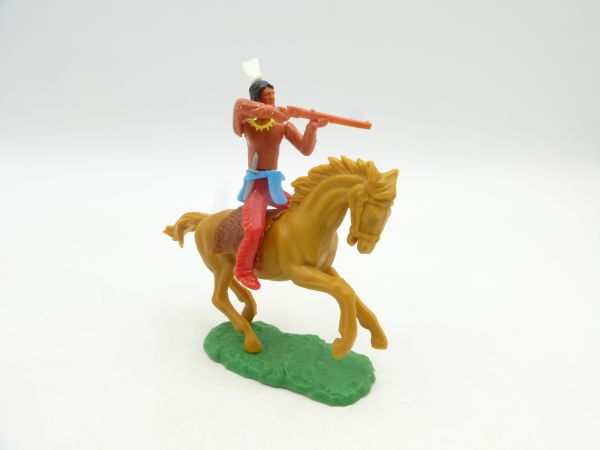 Elastolin 5,4 cm Indian riding, shooting rifle