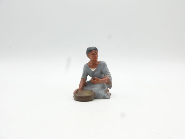 Elastolin 7 cm Indianerin mit Schüssel, Nr. 6832