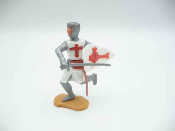 Timpo Toys Kreuzritter 2. Version laufend mit Schwert vor dem Körper