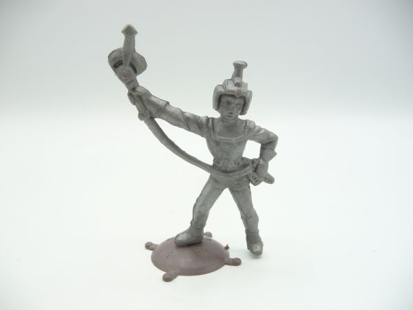 Astronaut with gun with hose (approx. 6 cm), silver