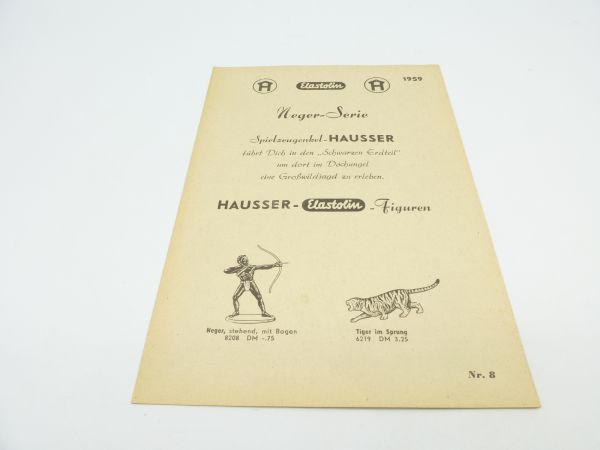 Elastolin 1959 Bilderblatt Nr. 8, Afrikanische Figuren, 4 Seiten