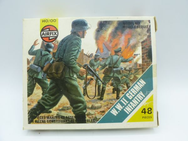 Airfix 1:72 German Infantry, No. 1705-1 - orig. packaging, loose, complete, box with storage marks