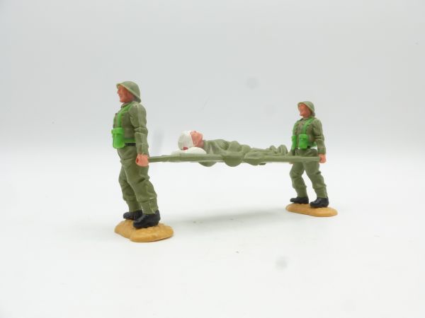Timpo Toys 2 Englishmen with wounded man on stretcher