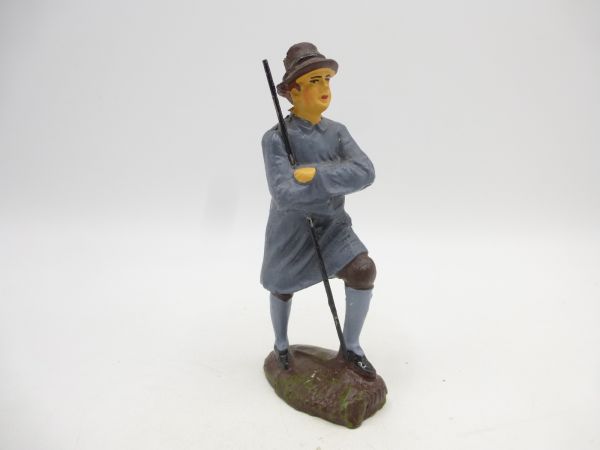Elastolin Shepherd / Wanderer with stick - original figure, unused