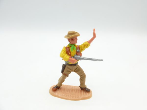 Timpo Toys Sheriff 4. Version gelb/braun, Arm oben