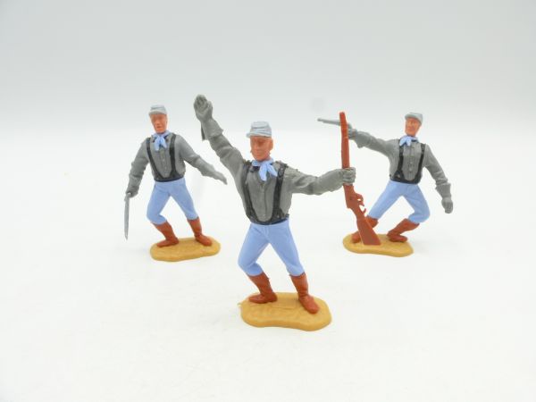 Timpo Toys Set of Southerners (3 figures), black braces