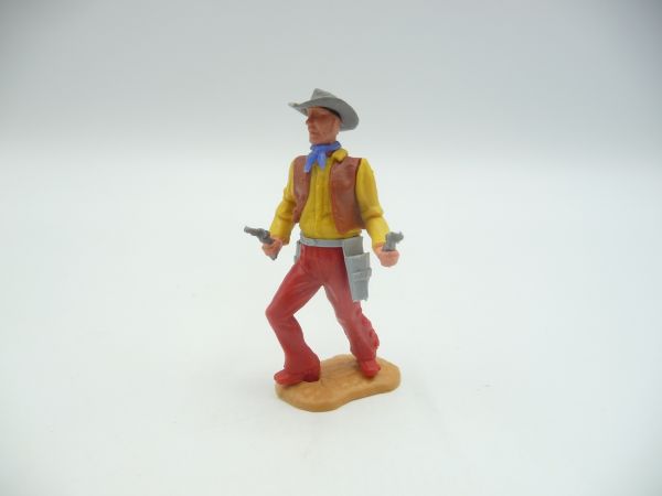 Timpo Toys Cowboy 2. Version vorgehend mit 2 Pistolen - tolles Halstuch