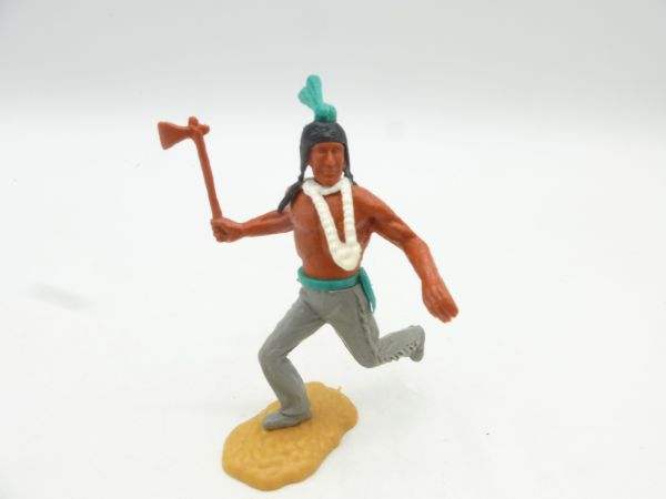 Timpo Toys Indianer 2. Version laufend mit Tomahawk