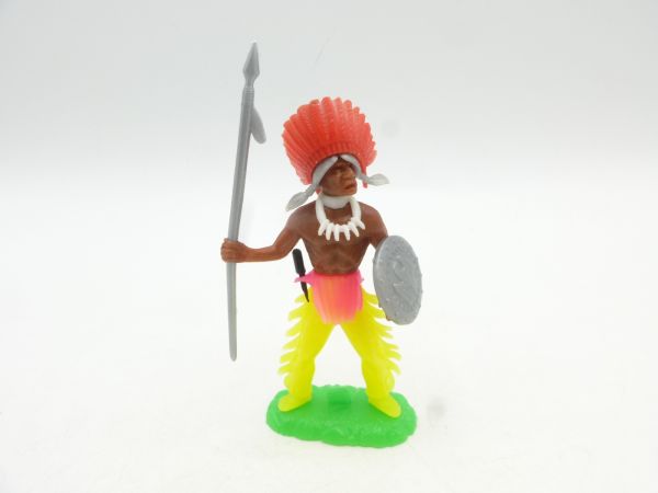 Jean Indian standing with spear + shield (silver)