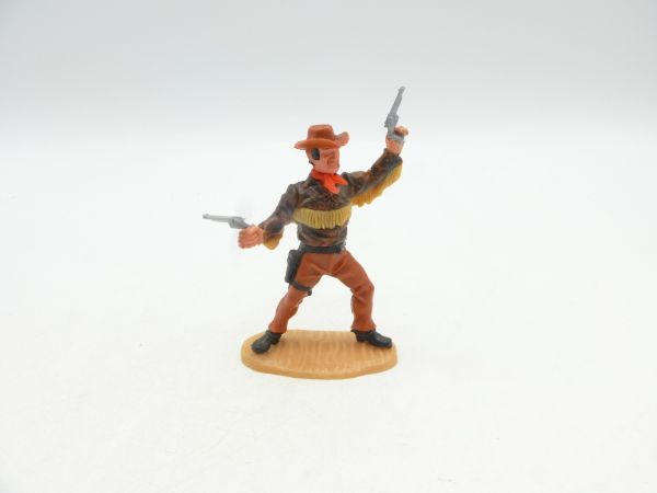 Timpo Toys Cowboy 4. Version stehend, 2 Pistolen wild schießend