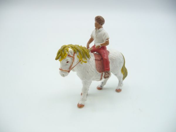 Britains Swoppets Boy on pony - in rare colour