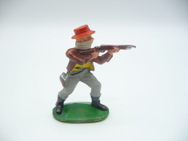 Cowboy standing, firing rifle (5 cm size)
