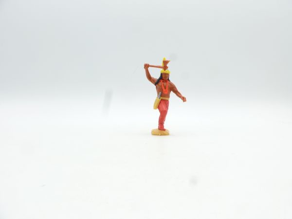 Timpo Toys Indianer 3. Version (großer Kopf) laufend mit Tomahawk