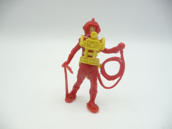 Cherilea Astronaut (red/yellow) with pickaxe + hose - very early version