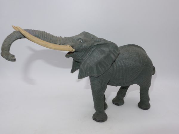 Lineol compound Large African elephant, trunk on top, height 17 cm - see photos