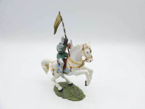Starlux Knight riding with flag + shield - rare early painting