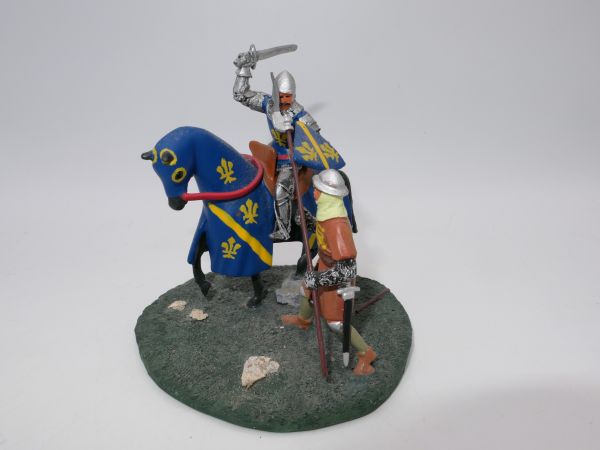 Mini diorama knight fight (figure size 5.4 cm)