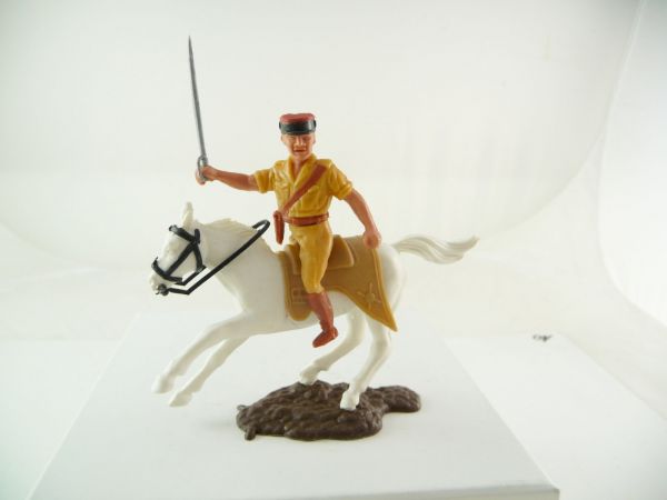 Timpo Toys Foreign Legion, officer with sabre on horseback - nice base plate