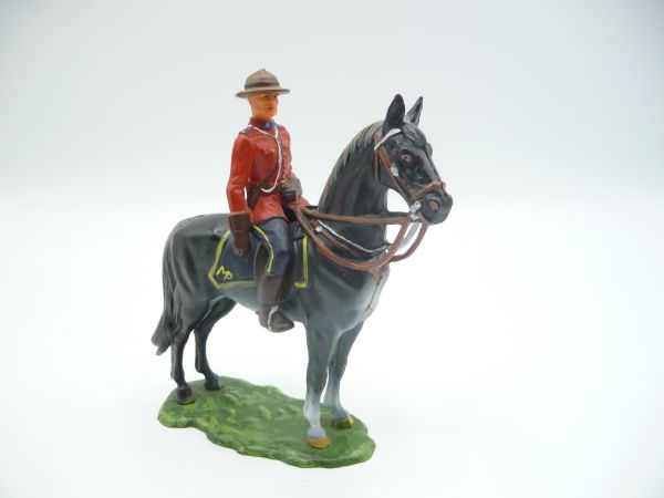 Elastolin 7 cm Kanadier zu Pferd, Nr. 6932 - tolle Figur, Pferd Bem. 2