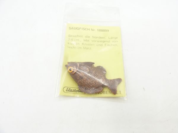 Elastolin soft plastic Sucker fish, No. 188809 (yellow description) - orig. packaging