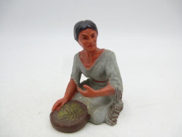 Elastolin 7 cm Indianerin mit Schüssel, Nr. 6832, Bem. 2 - ladenneu