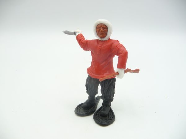 Timpo Toys Eskimo rot, schwarze Beine mit Messer + Gewehr