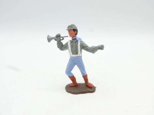 Timpo Toys Südstaatler 3. Version zu Fuß, Soldat mit Trompete
