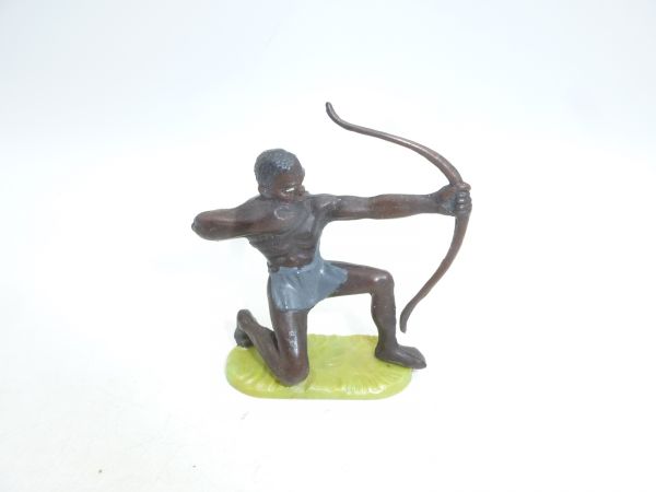 Elastolin 7 cm Afrikaner kniend mit Bogen, Nr. 8206 - frühe Figur