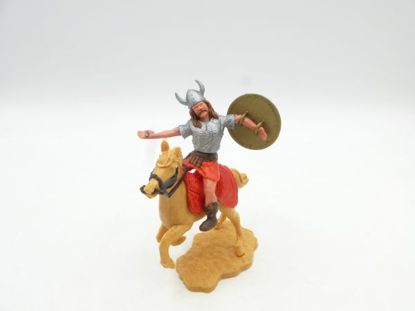 Timpo Toys Viking riding with sword + shield