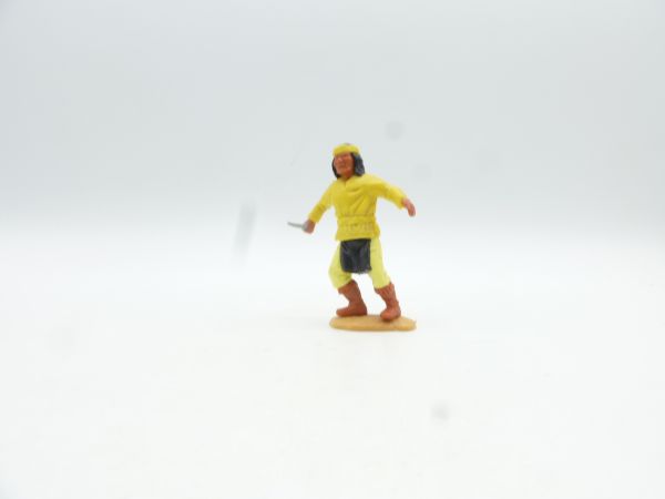 Timpo Toys Apache stehend (gelb) mit Messer - seltenes Unterteil