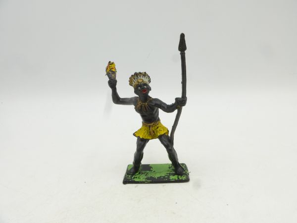 Cherilea African standing with torch + spear