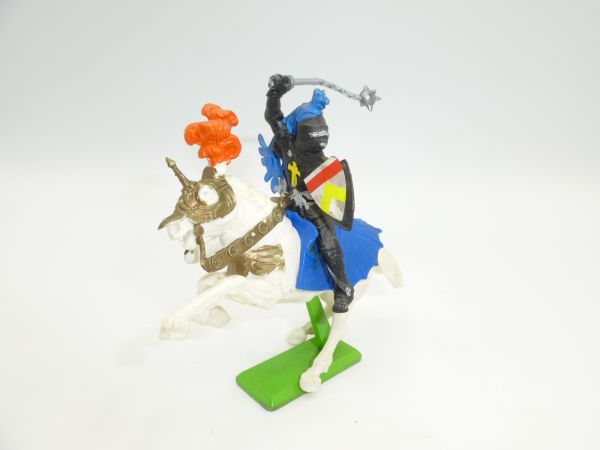 Britains Deetail Black knight riding, lunging with flail