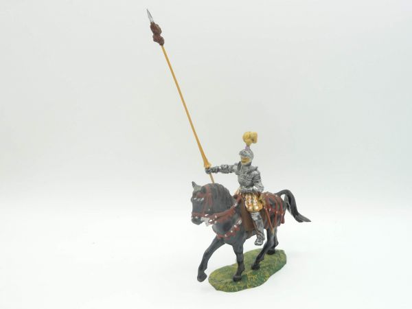 Preiser 7 cm Lancer on walking horse, No. 9077