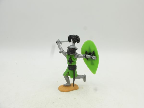 Timpo Toys Visor knight neon green, running with sword + shield