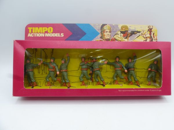Timpo Toys Blisterbox WK II, Amerikaner mit abnehmbaren Stahlhelmen
