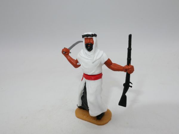 Timpo Toys Araber, weiß, stehend mit Säbel + Gewehr