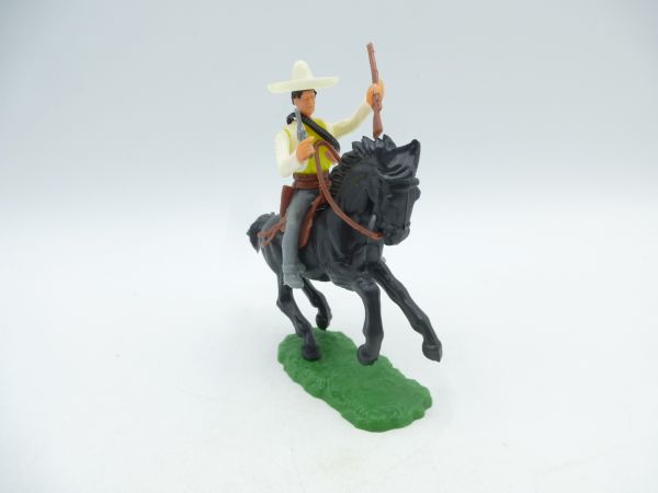 Elastolin 5,4 cm Mexican on horseback with pistol + rifle